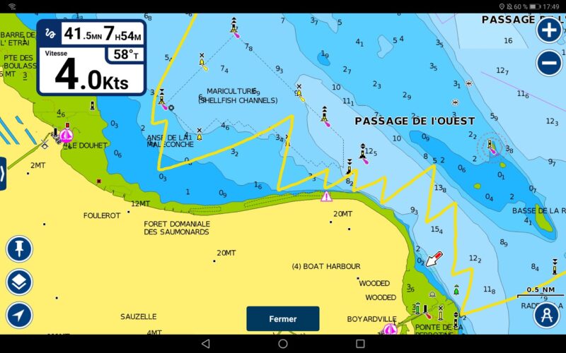 Dernière navigation de juillet…